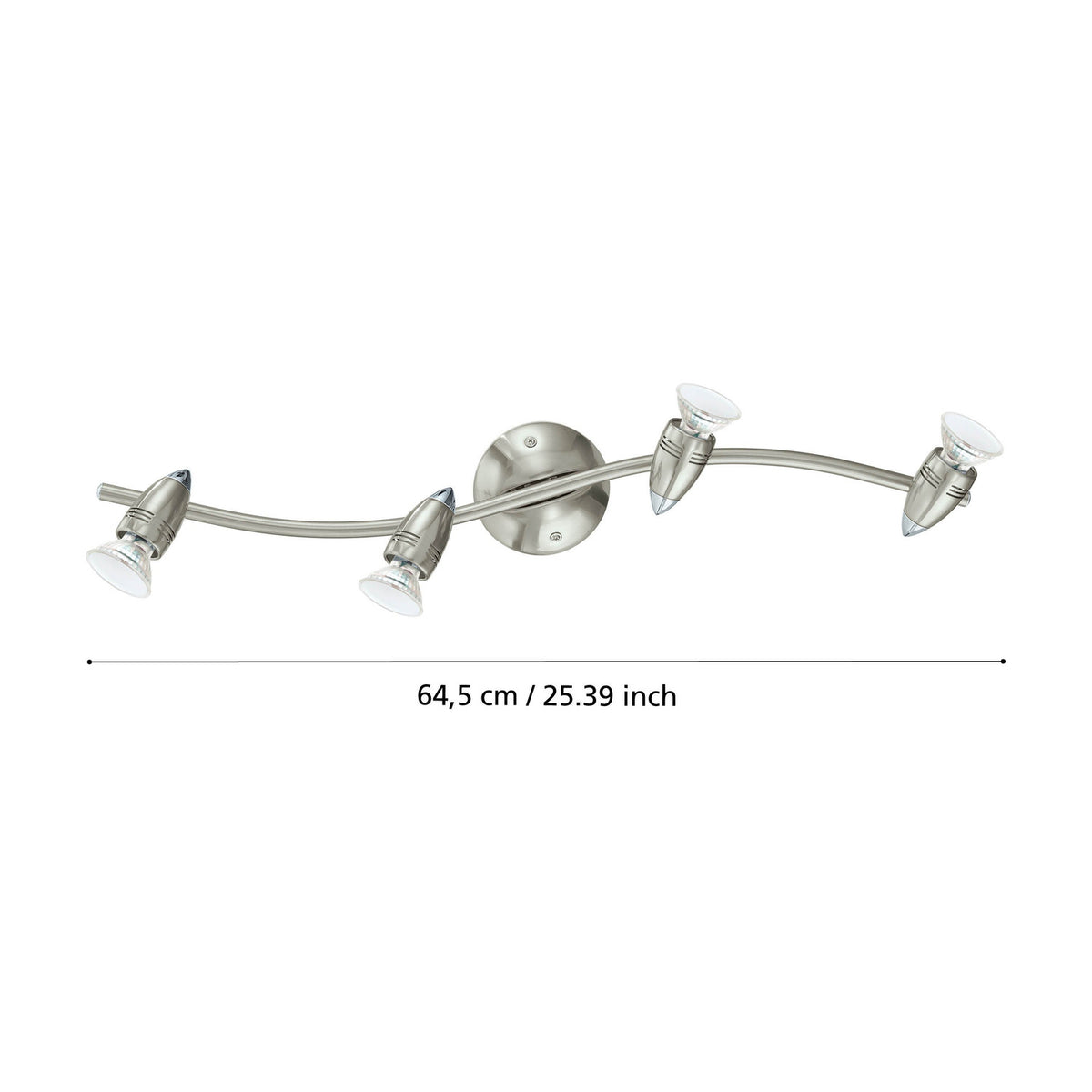 Crasvorne Ceiling Spotlight 64.5cm - Satin Nickel & Chrome