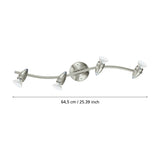 Crasvorne Ceiling Spotlight 64.5cm - Satin Nickel & Chrome