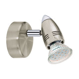 Crasvorne Wall Spotlight - Satin Nickel & Chrome
