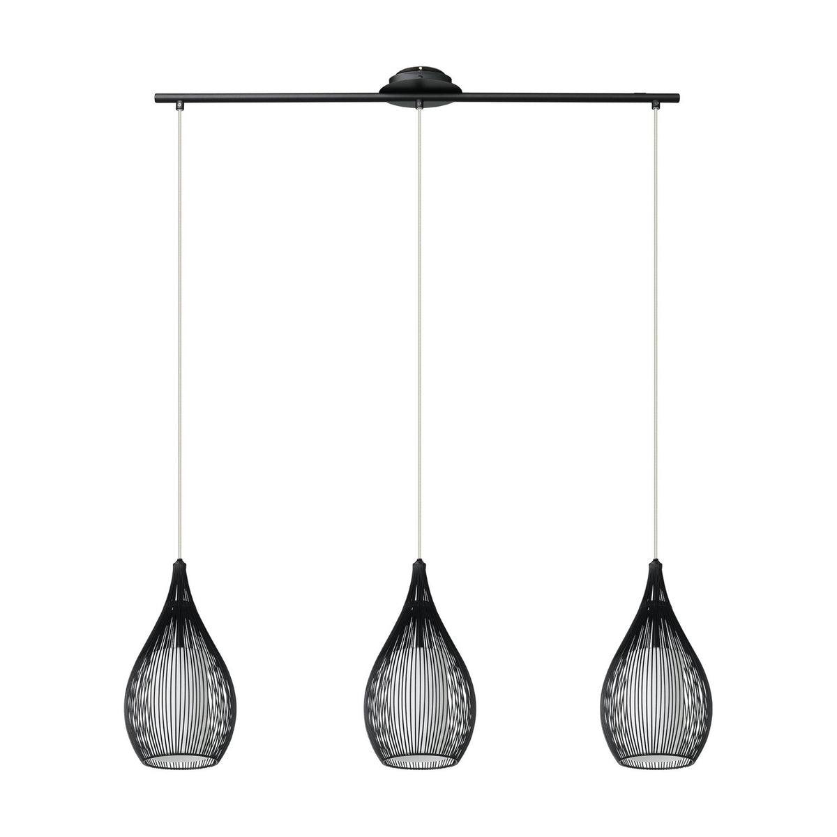 Cravessa Glass Linear Pendant Light - Black