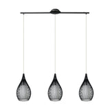 Cravessa Glass Linear Pendant Light - Black