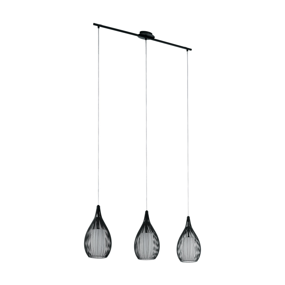 Cravessa Glass Linear Pendant Light - Black