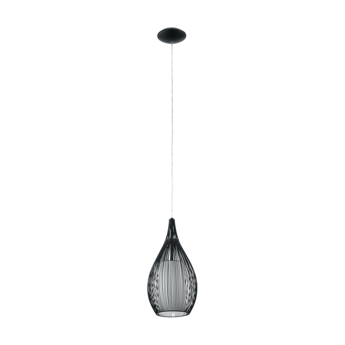 Cravessa Glass Pendant Light 19cm - Black
