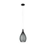 Cravessa Glass Pendant Light 19cm - Black