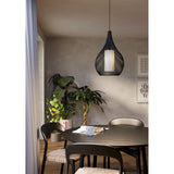 Cravessa Glass Pendant Light 32.5cm - Black