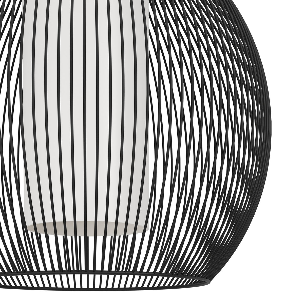 Cravessa Glass Pendant Light 32.5cm - Black