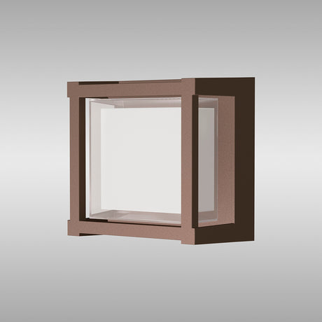 Creek Square Outdoor CCT LED Wall Light 15W -  Brown
