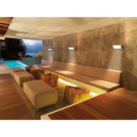 Creek Angled Outdoor CCT LED Wall Light 20W - White