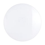 Crelvette round flush LED bathroom ceiling light, 31 x 6cm, white steel body with crystal-effect plastic diffuser, shown on a plain white background.