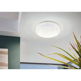 Crelvette Crystal Effect LED Flush Ceiling Light 28cm - White