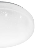 Crelvette Crystal Effect LED Flush Ceiling Light 28cm - White