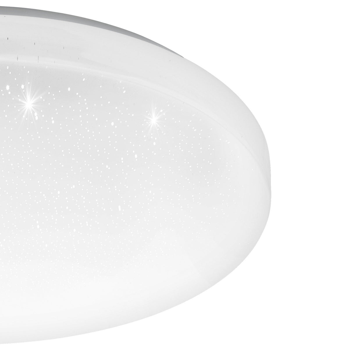 Crelvette Crystal Effect LED Flush Ceiling Light 33cm - White