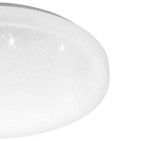 Crelvette Crystal Effect LED Flush Ceiling Light 33cm - White