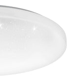 Crelvette Crystal Effect LED Flush Ceiling Light 43cm - White