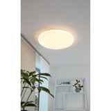 Crelvette Crystal Effect LED Flush Ceiling Light 55cm - White
