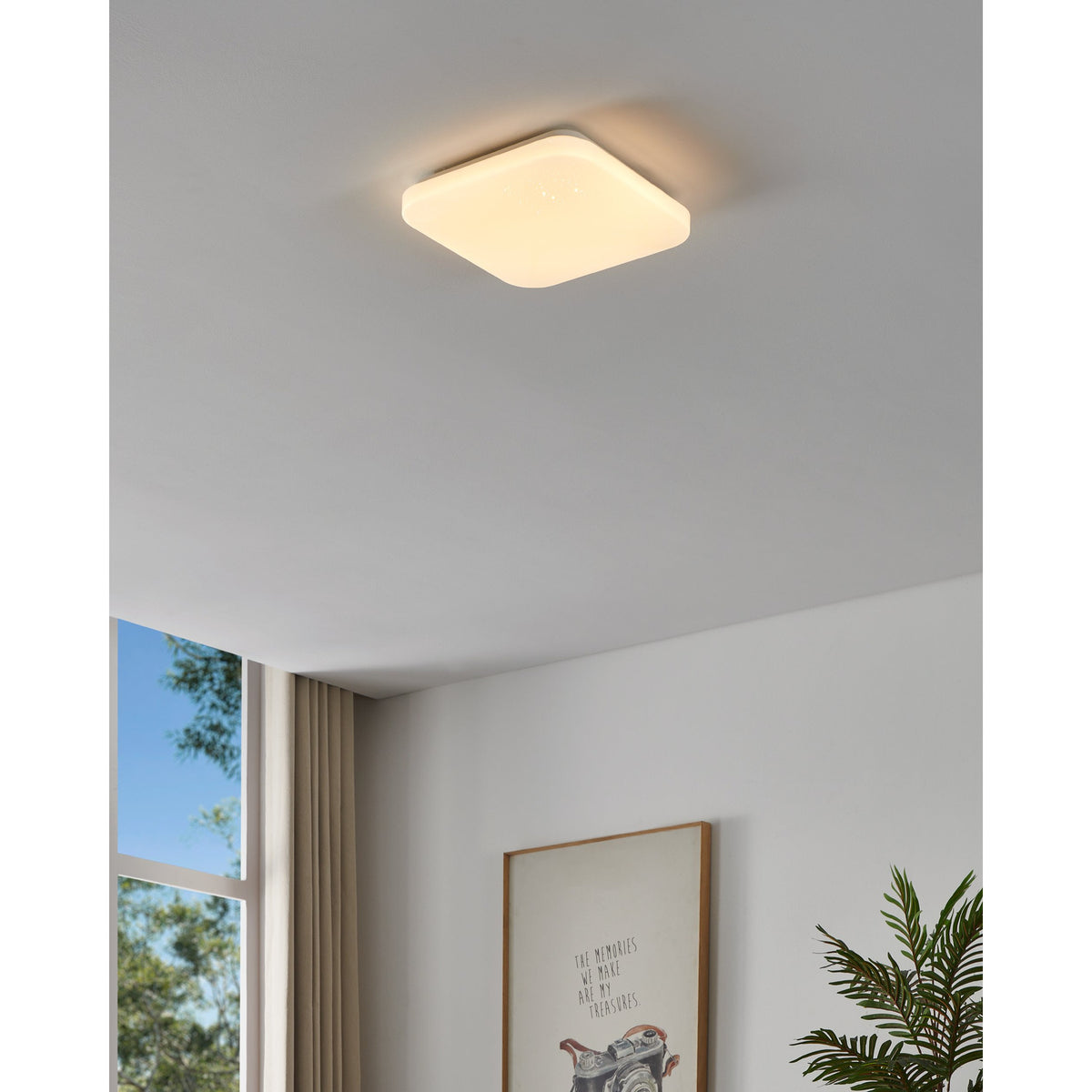Crelvette Crystal Effect LED Panel Light 28 x 28cm - White