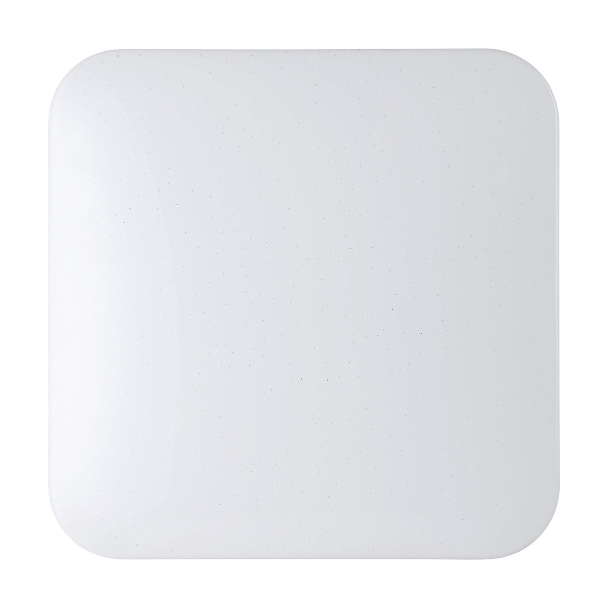Crelvette square LED ceiling panel light, 33 x 33cm, white body with rounded corners and crystal-effect diffuser, shown on a plain white background.