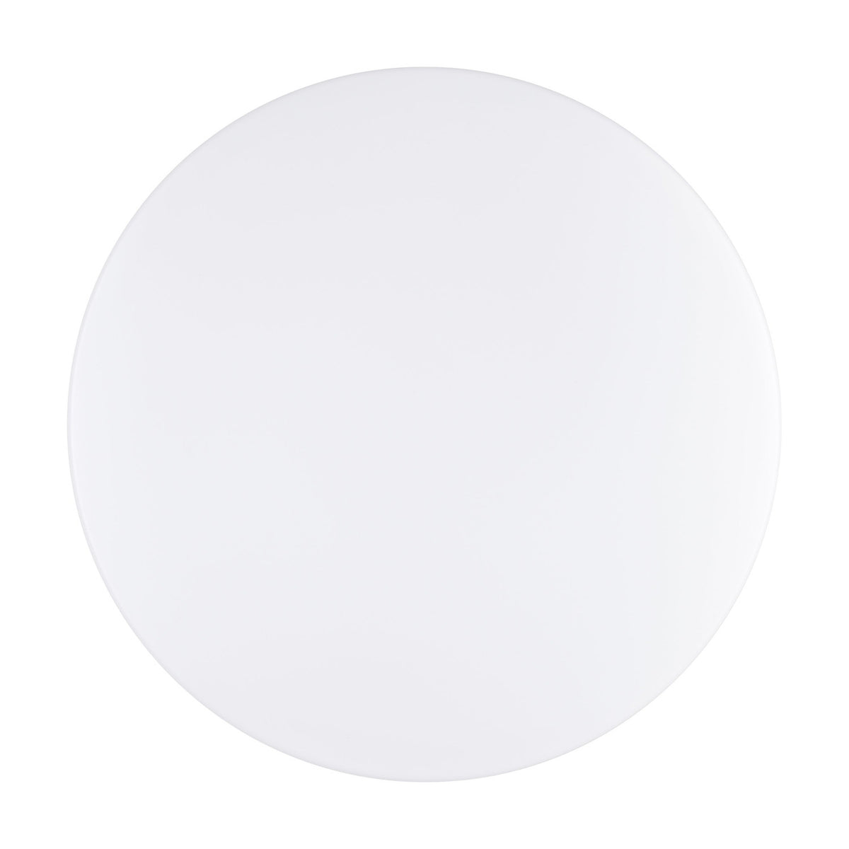 Crelvette LED Bathroom Ceiling Light, round flush fitting with white steel body and white plastic diffuser, 31cm diameter, shown on a plain white background.