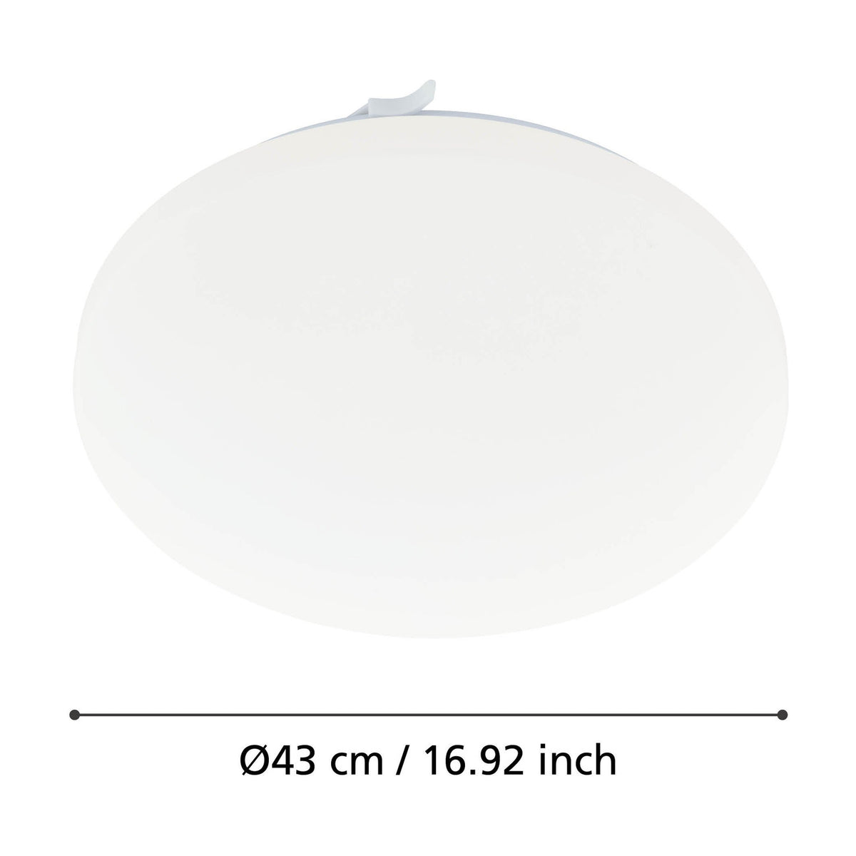 Crelvette LED Flush Ceiling Light 43cm - White