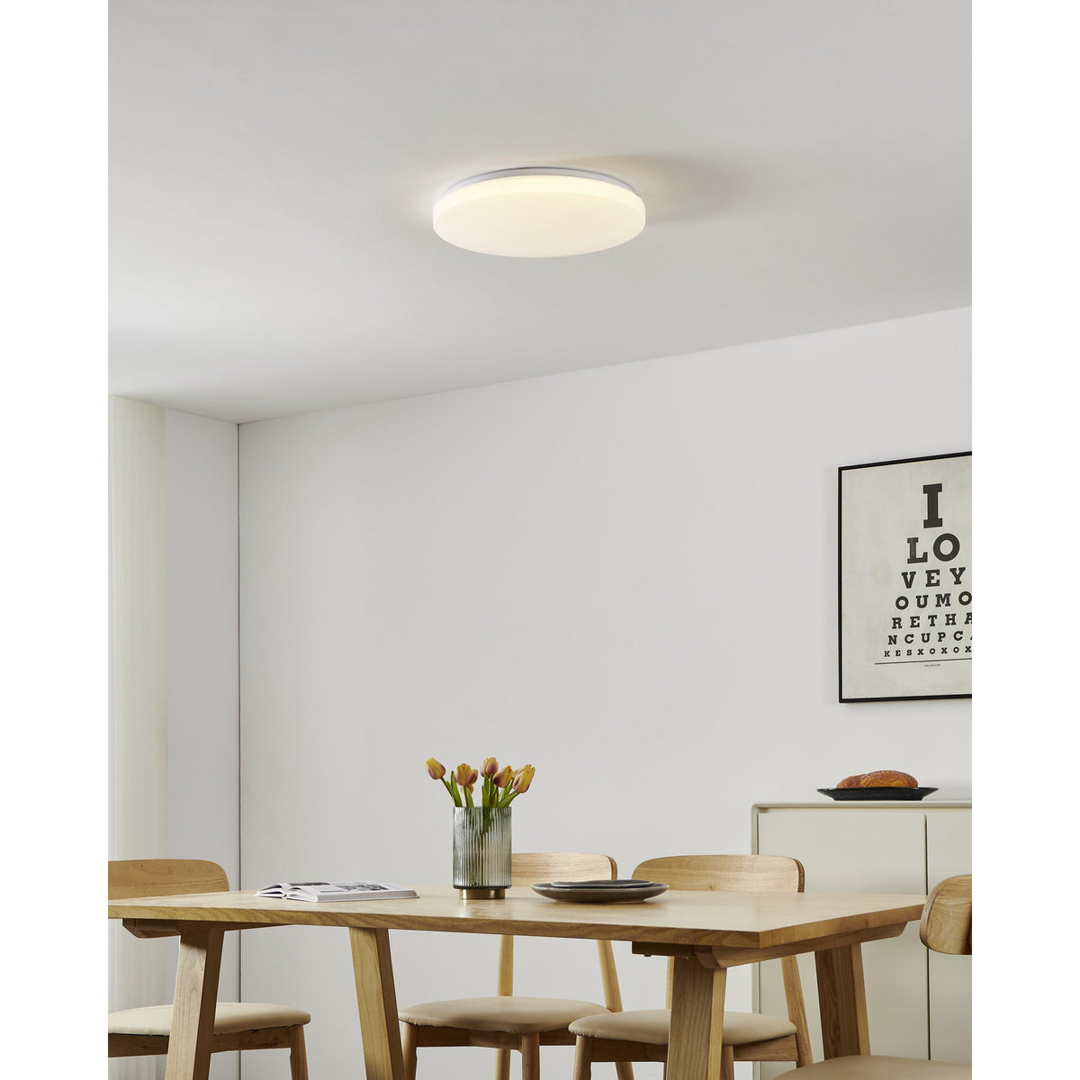 Crelvette Smart Colour Changing LED Flush Ceiling Light 43cm