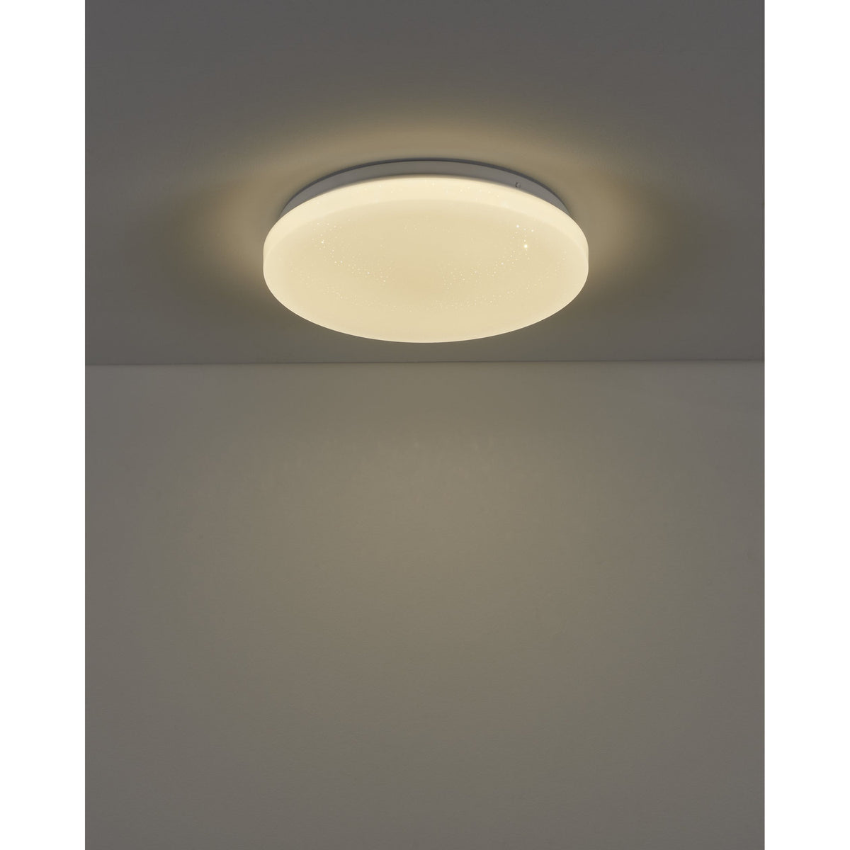 Crelvette Smart Crystal Effect LED Flush Ceiling Light 31cm