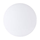 Crelvette round LED flush ceiling light, 43cm, white steel body with crystal-effect plastic diffuser showing subtle sparkle flecks, shown on a plain white background.