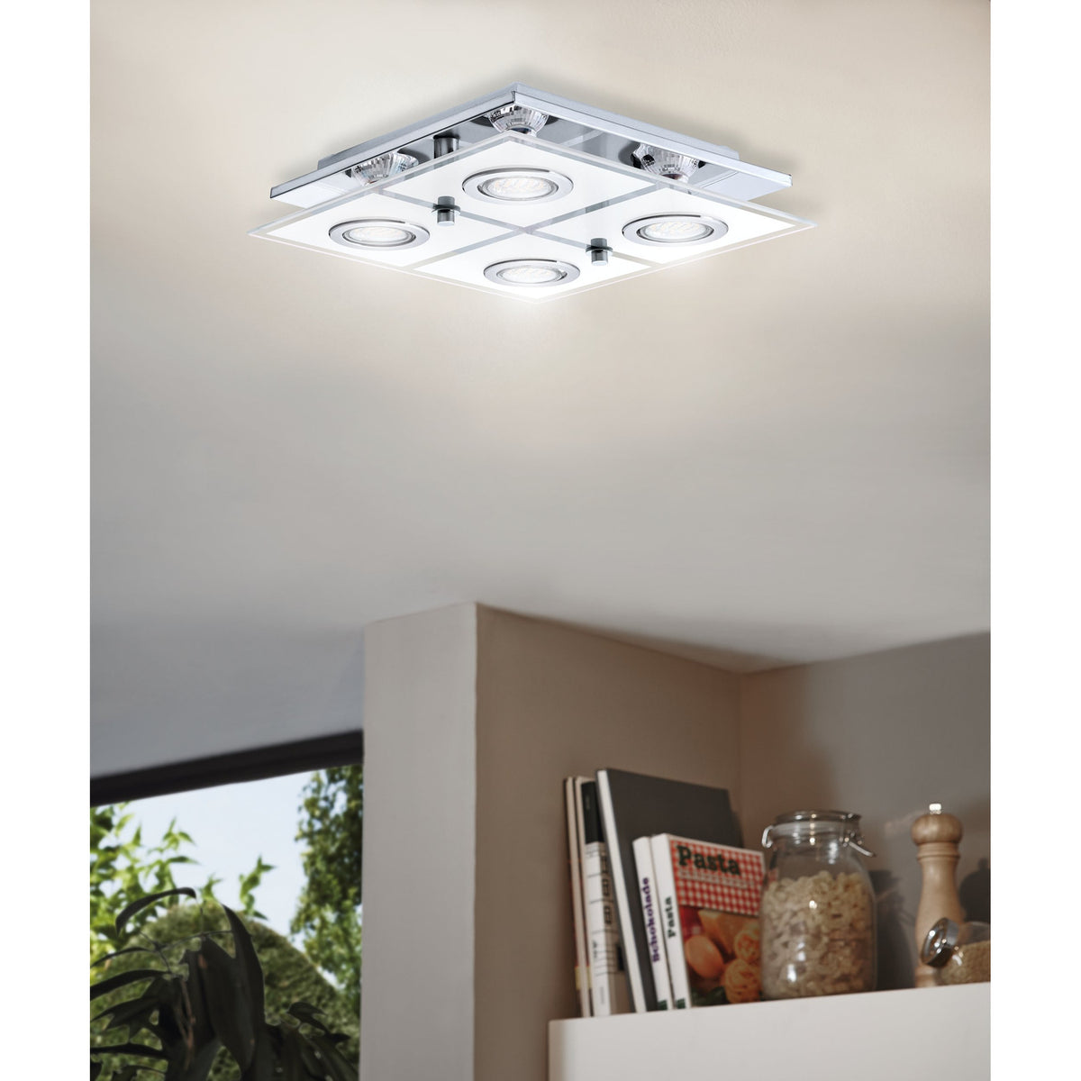 Crilbessa LED Flush Ceiling Light - Chrome