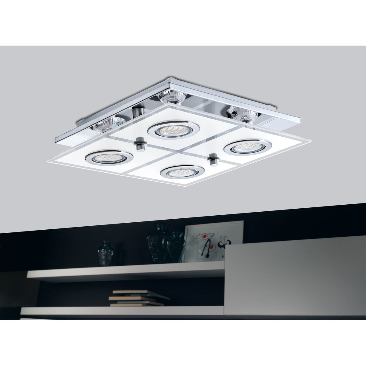 Crilbessa LED Flush Ceiling Light - Chrome