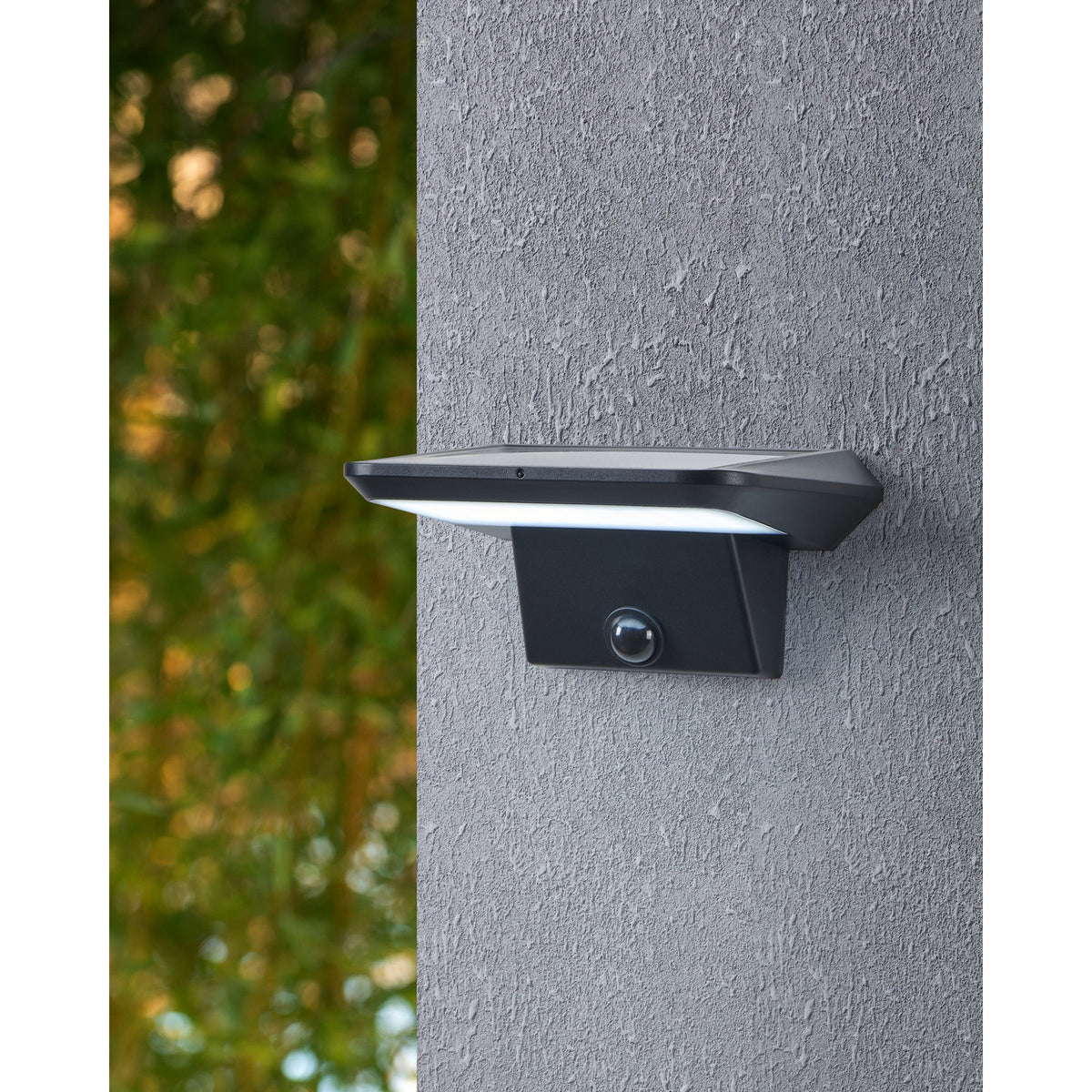 Crismarne Solar Wall Light with Motion Sensor - Black