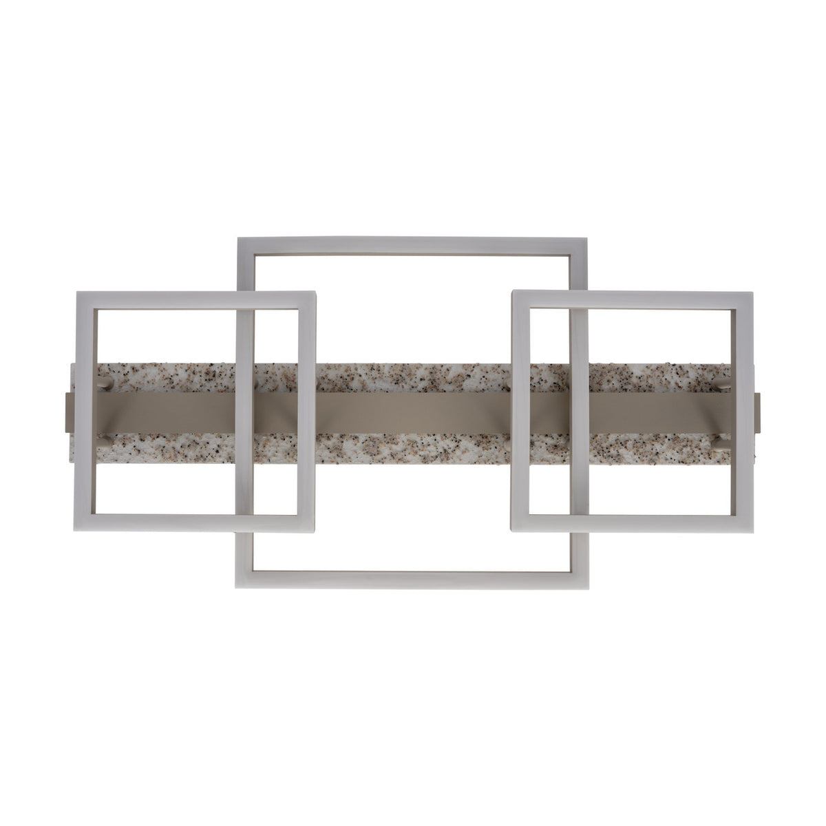 Crispieri Square LED Flush Ceiling Light 68cm - Grey Stone Effect