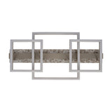 Crispieri Square LED Flush Ceiling Light 68cm - Grey Stone Effect