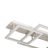 Crispieri Square LED Flush Ceiling Light 68cm - Grey Stone Effect
