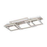 Crispieri Square LED Flush Ceiling Light 68cm - Grey Stone Effect