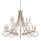 Christina 18 Light Chandelier - Silver/Gold Patina