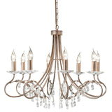 Christina 8 Light Chandelier - Silver/Gold Patina