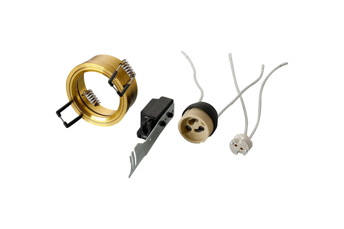 Aged Downlight Component Kit 62mm Cut-Out 60mm Dia - Aged Brass