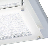 Cristal Square LED Crystal Flush Ceiling Light 12W 4000K - Chrome