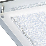 Cristal Square LED Crystal Flush Ceiling Light 21W 4000K - Chrome