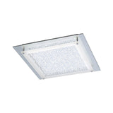 Cristal Square LED Crystal Flush Ceiling Light 21W 4000K - Chrome