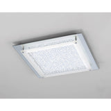 Cristal Square LED Crystal Flush Ceiling Light 21W 4000K - Chrome