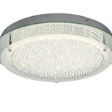 Cristal Round LED Crystal Flush Ceiling Light 21W 4000K - Chrome