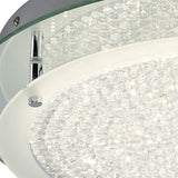 Cristal Round LED Crystal Flush Ceiling Light 21W 4000K - Chrome