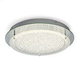Cristal Round LED Crystal Flush Ceiling Light 21W 4000K - Chrome