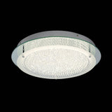 Cristal Round LED Crystal Flush Ceiling Light 21W 4000K - Chrome