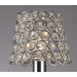 Clip-On Crystal Ring Lampshade - Polished Chrome