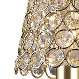 Clip-On Crystal Ring Lampshade - French Gold