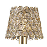 Clip-On Crystal Ring Lampshade - French Gold