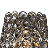 Clip-On Crystal Ring Lampshade - Black Chrome