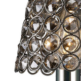 Clip-On Crystal Ring Lampshade - Black Chrome