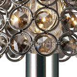 Clip-On Crystal Ring Lampshade - Black Chrome